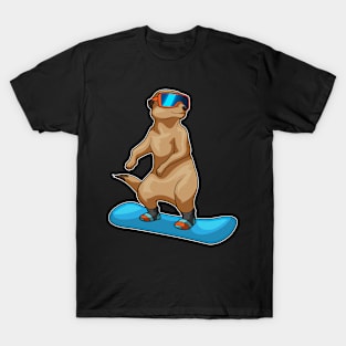 Meerkat Snowboard Winter sports T-Shirt